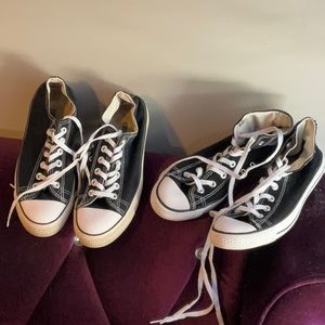 20. Converse Low + High Tops Women’s Size 9